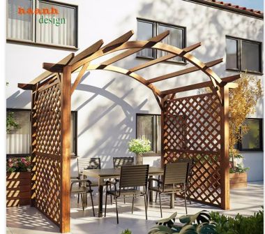 Dàn gỗ trang trí ngoài trời - Sự lựa chọn không gian sân vườn -DGT 002