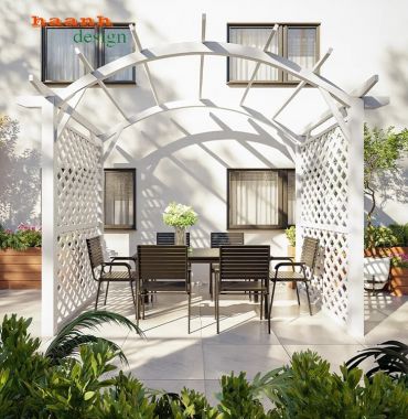 Dàn gỗ trang trí ngoài trời - Sự lựa chọn không gian sân vườn -DGT 002