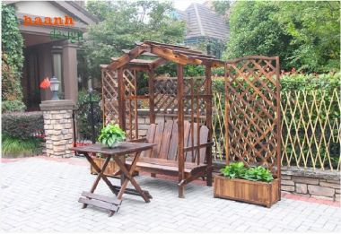 Sáng tạo dàn trang trí gỗ sân vườn tuyệt đẹp-DGT 005