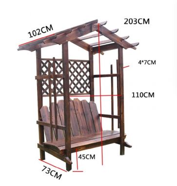 Sáng tạo dàn trang trí gỗ sân vườn tuyệt đẹp-DGT 005