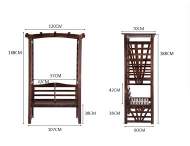 Sáng tạo dàn trang trí gỗ sân vườn tuyệt đẹp-DGT 005