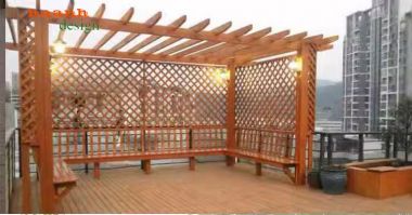 Dàn gỗ trang trí sân vườn Tạo nên không gian xanh đẹp mắt-DGT 001