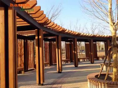 Dàn gỗ trang trí sân vườn Tạo nên không gian xanh đẹp mắt-DGT 001