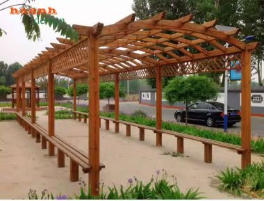 Dàn gỗ trang trí sân vườn Tạo nên không gian xanh đẹp mắt-DGT 001