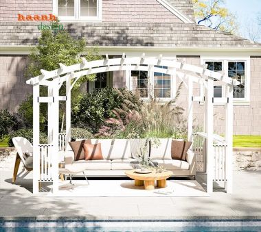 Khung gỗ trang trí sân vườn - Kết nối thiên nhiên,nghệ thuật-DGT 003