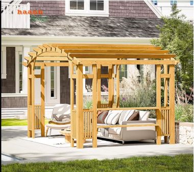 Khung gỗ trang trí sân vườn - Kết nối thiên nhiên,nghệ thuật-DGT 003