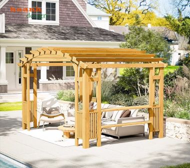 Khung gỗ trang trí sân vườn - Kết nối thiên nhiên,nghệ thuật-DGT 003