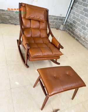 Ghế thư giãn gỗ sồi tự nhiên tiện ích thiết kế đẹp GBB 009