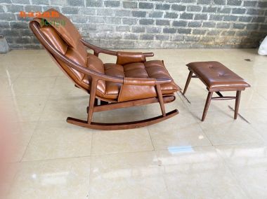 Ghế thư giãn gỗ sồi tự nhiên tiện ích thiết kế đẹp GBB 009