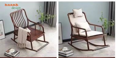 Ghế đọc sách thư giãn gỗ óc chó tự nhiên gia đình GBB 013