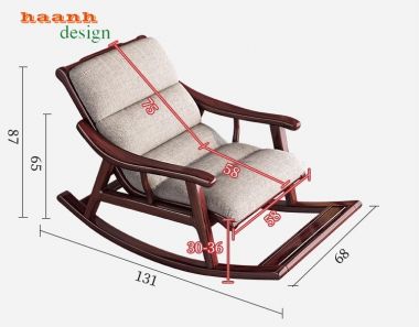 Ghế thư giãn đọc sách gỗ tự nhiên gia đình tiện ích GBB 012