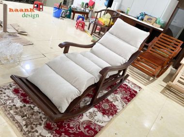 Ghế thư giãn đọc sách gỗ sồi tự nhiên GBB 005