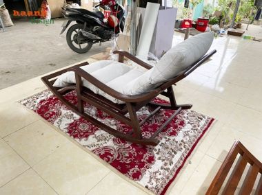 Ghế thư giãn đọc sách gỗ sồi tự nhiên GBB 005