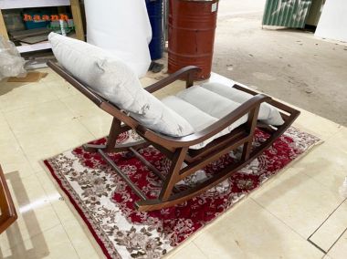 Ghế thư giãn đọc sách gỗ sồi tự nhiên GBB 005