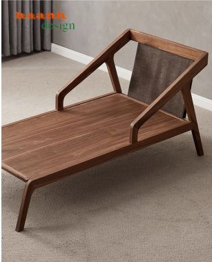 Giường thư giãn đọc sách gỗ sồi tự nhiên gia đình GBB 011