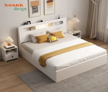 Giường trẻ em gỗ công nghiệp đầu giường hộc mở - GDC 007