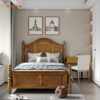 Giường cho trẻ em 10 tuổi phong cách cổ điển Mỹ-GND 016