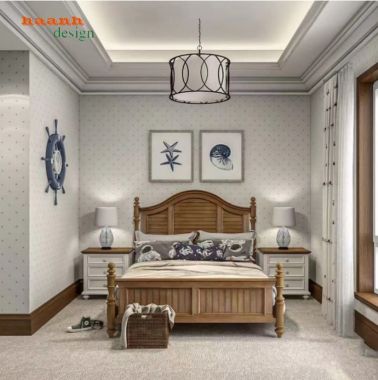 Giường cho trẻ em 10 tuổi phong cách cổ điển Mỹ-GND 016