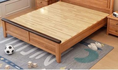 Giường trẻ em gỗ sồi chất lượng cao, thiết kế đẹp cho bé yêu-GDN 008