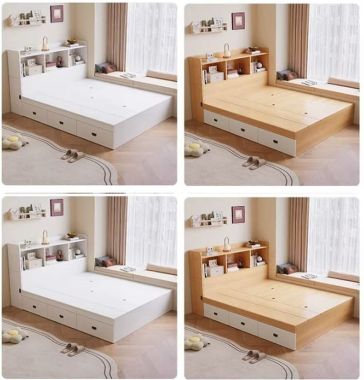 Giường Gỗ Công Nghiệp Cao Cấp Hiện Đại Cho Phòng Ngủ Đẹp-GNH 010