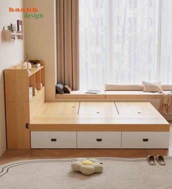 Giường Gỗ Công Nghiệp Cao Cấp Hiện Đại Cho Phòng Ngủ Đẹp-GNH 010