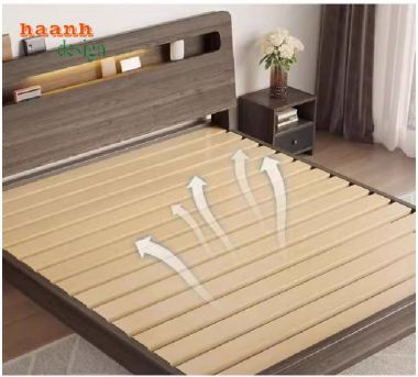 Tiện lợi giường gỗ công nghiệp cho phòng ngủ hiện đại-GNH 004