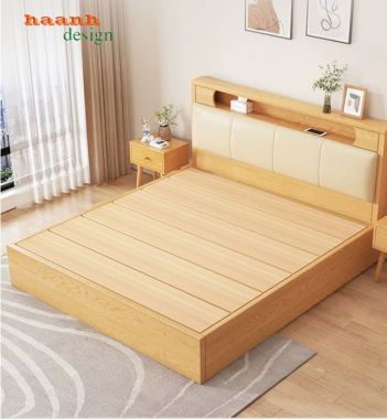Giường Ngủ Gỗ Công Nghiệp Đẹp Thiết Kế Tối Giản Hiện Đại-GNH 009