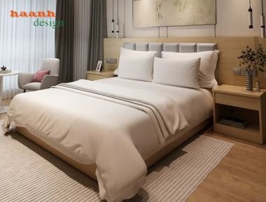 Giường ngủ khách sạn gỗ công nghiệp hiện đại - GNN 013