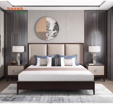 Giường ngủ khách sạn gỗ tự nhiên GNK002