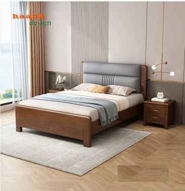 Giường ngủ khách sạn gỗ tự nhiên hiện đại - GNK 012