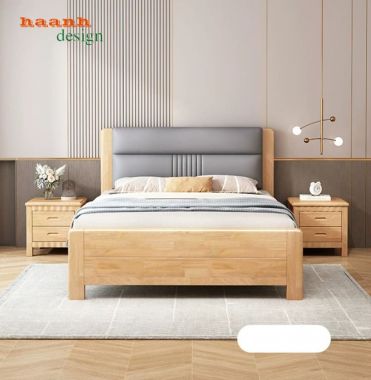 Giường ngủ khách sạn gỗ tự nhiên hiện đại - GNK 012