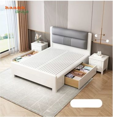 Giường ngủ khách sạn gỗ tự nhiên hiện đại - GNK 012