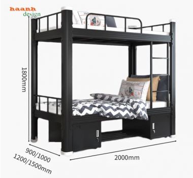 Giường tầng sắt 2 tầng linh hoạt, tiết kiệm diện tích - GTS 007