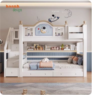 Top mẫu giường tầng cho bé trai, bé gái cao cấp nhất hiện nay-GTE 016