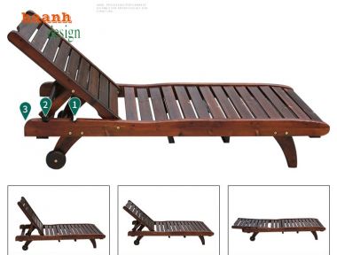 Giới thiệu các mẫu giường tắm nắng bằng gỗ hiện đại-GTT 006