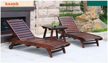 Giới thiệu các mẫu giường tắm nắng bằng gỗ hiện đại-GTT 006