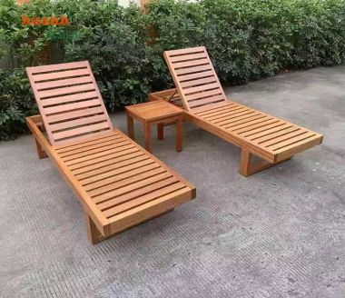Giường gỗ thư giãn hồ bơi - Không gian lý tưởng cho mùa hè-GTT 010