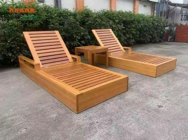 Giường gỗ thư giãn hồ bơi - Không gian lý tưởng cho mùa hè-GTT 010