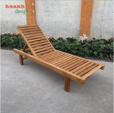 Giường xếp thư giãn gỗ Teak – Đẹp, tiện lợi, bền bỉ-GTT 015