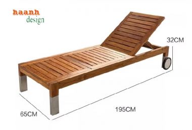 Giường Tắm Nắng Hồ Bơi Cao Cấp Cho Biệt Thự & Resort-GTT 013