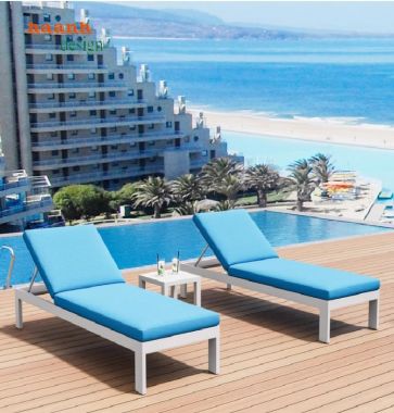 Giường tắm nắng gỗ cao cấp cho resort, biệt thự và hồ bơi-GTT 016