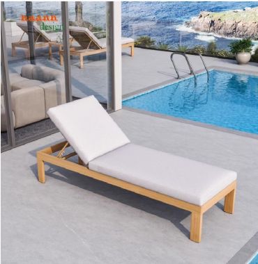 Giường tắm nắng gỗ cao cấp cho resort, biệt thự và hồ bơi-GTT 016