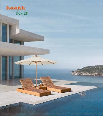 Thư giãn đỉnh cao với giường tắm nắng gỗ Teak nhập khẩu-GTT 014