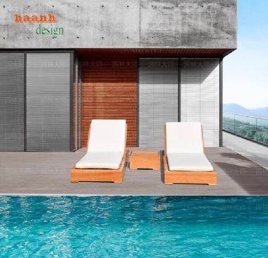 Thư giãn đỉnh cao với giường tắm nắng gỗ Teak nhập khẩu-GTT 014