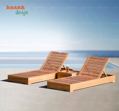 Thư giãn đỉnh cao với giường tắm nắng gỗ Teak nhập khẩu-GTT 014