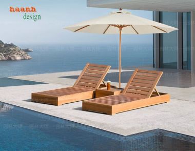 Thư giãn đỉnh cao với giường tắm nắng gỗ Teak nhập khẩu-GTT 014