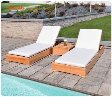Thư giãn đỉnh cao với giường tắm nắng gỗ Teak nhập khẩu-GTT 014