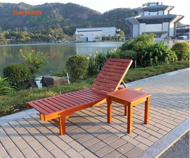 Giường Thư Giãn Bãi Biển và Hồ Bơi - Gỗ Teak Tự Nhiên GTT 003