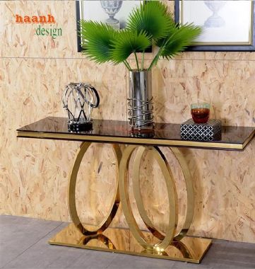 Bàn Trang Trí Chân Inox Mặt Đá – Tôn Vinh Không Gian Sống -KTS 016