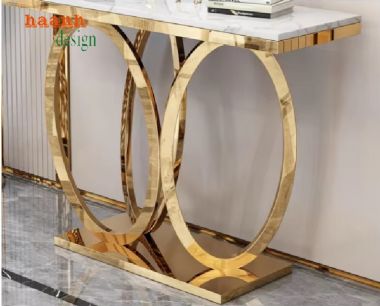 Bàn Trang Trí Chân Inox Mặt Đá – Tôn Vinh Không Gian Sống -KTS 016